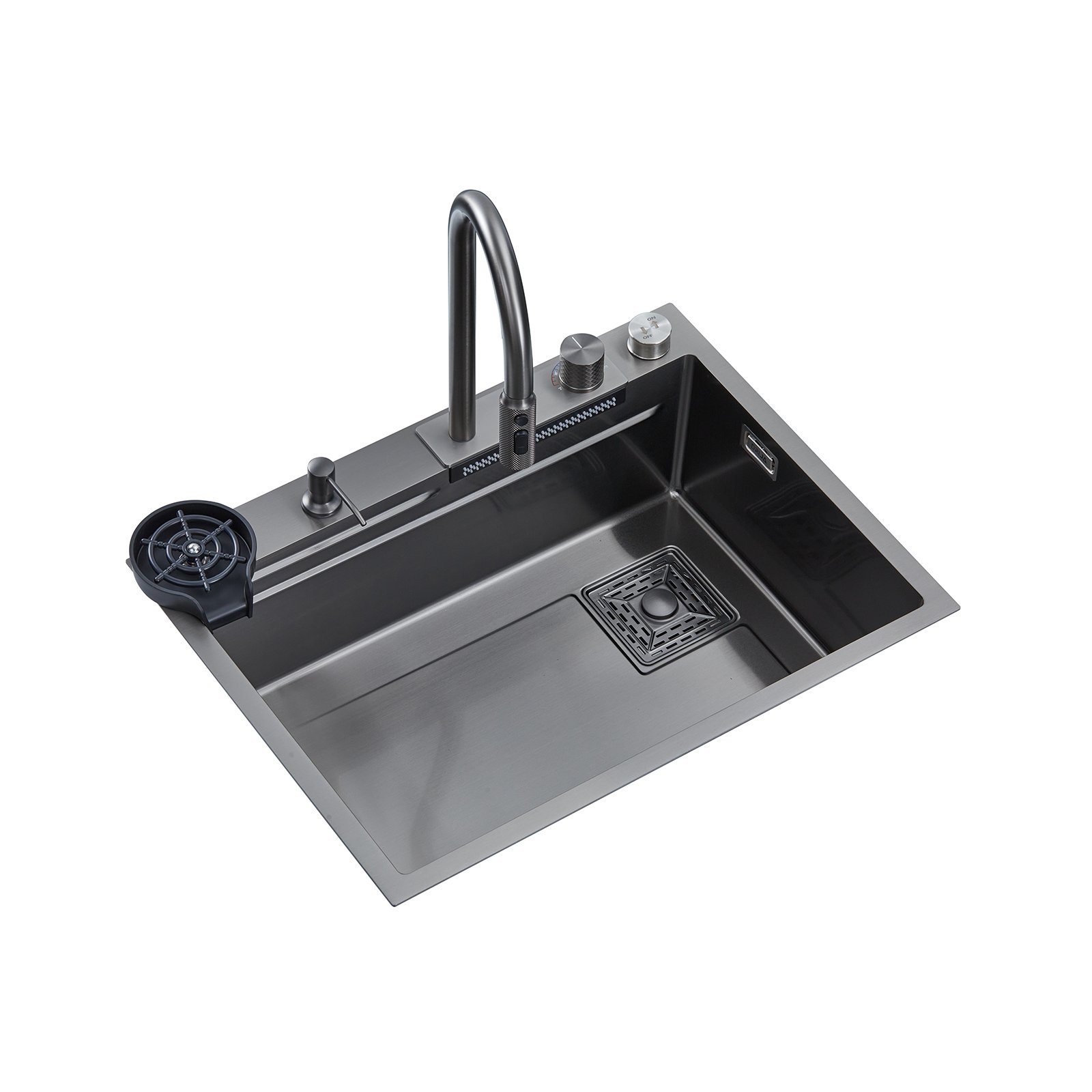 Drija Fregador empotrable con grifo cascada multifuncional 68cm cirella